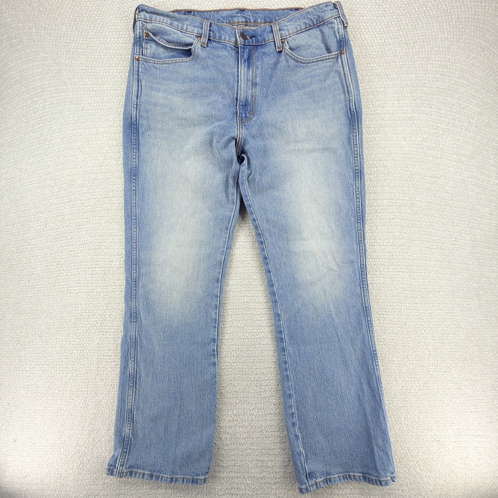 Levis 537 Western Bootcut Jeans Mens 36x32 Blue Denim Stretch Cowboy Outdoor